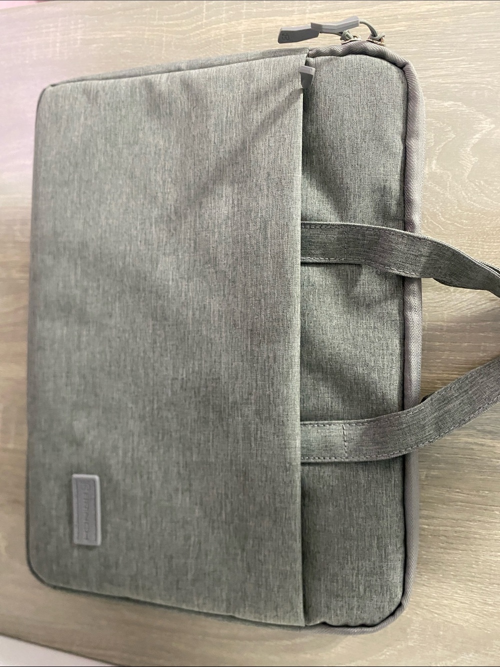 Gray Minimalist Laptop Briefcase – Men's Carry Sleeve